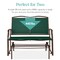 Best Choice Products 2-Person Outdoor Swing Glider, Steel Patio Loveseat, Bench Rocker w/ Armrests
